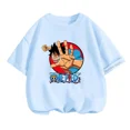 thumbnail image 2 of Camiseta de una pieza de Anime para adolescentes, camisetas de manga corta de verano, ropa para niños, camisetas de Luffy para niñas, camisetas de Sonic, 2 of 5