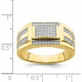 thumbnail image 4 of 10K Yellow Gold Men's Cz Signet Ring (Size 10.5) Made In China 10c1421, 4 of 5