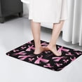 thumbnail image 4 of Pink Breast Cancer Flannel Non Slip Door Rugs,Washable Door Mats Indoor,Decorative Door Mats,Dirt-Resistant and Absorbent Doormat for Entrance,Bedroom,Kitchen,Bathroom,31.5x17in(80x43cm), 4 of 4