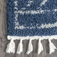thumbnail image 3 of nuLOOM Mackie Moroccan Tasseled Shag Area Rug, 2' 6" x 6', Runner, Mackie Blue, 3 of 5