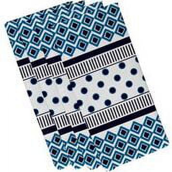 Simply Daisy 19" x 19" Scrambled Prints Geometric Print Napkin (Set of 4)