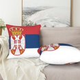 thumbnail image 7 of Pack of 2 Decorative Throw Pillow Covers Wave Serbian Flag Square Cushion Case Pillow Cases Set 22"x22", 7 of 7