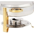 thumbnail image 3 of Winco 203, 4-Quart Gold-Accented Stainless Steel Oval Chafer, 3 of 5