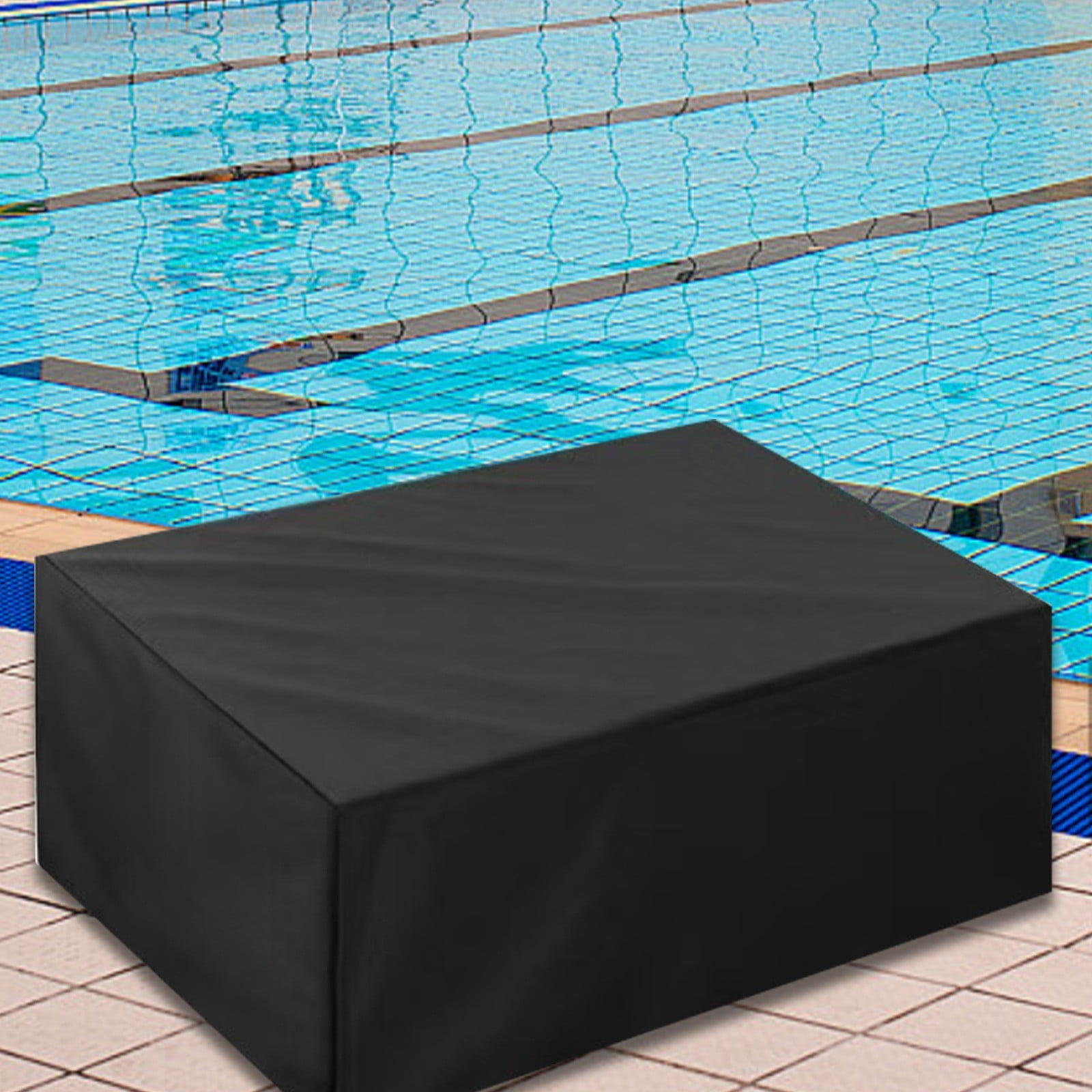 Outdoor Furniture Cover, Waterproof Patio Furniture Cover for Lawn and Garden, Heavy Duty UV-Proof Breathable Dust-Resistant Protector for Tables, Chairs, and Sofas (Black)