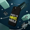 thumbnail image 3 of DistinctInk Tough Case for Apple iPhone 13 (6.1" Screen), Compatible with MagSafe Charging - When In Doubt Smile, 3 of 6