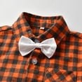 thumbnail image 4 of OBEEII Toddle Kids Formal Suit Gentleman Shirts with Bowtie + Suspender Pants Overalls Clothes 6M - 5T, 4 of 6