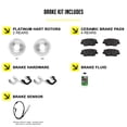 thumbnail image 2 of Hart Brakes Rear Brakes and Rotors Kit |Rear Brake Pads| Brake Rotors and Pads| Semi Metallic Brake Pads and Rotors| Hardware Kit and Brake Sensor - RBB1.63098.52, 2 of 7