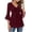 Wine, variant on Womens Tops Cropped Flare Sleeve V Neck Drawstring Ruched Tunic Tops Casual Summer Dressy Cute Blouse Top
