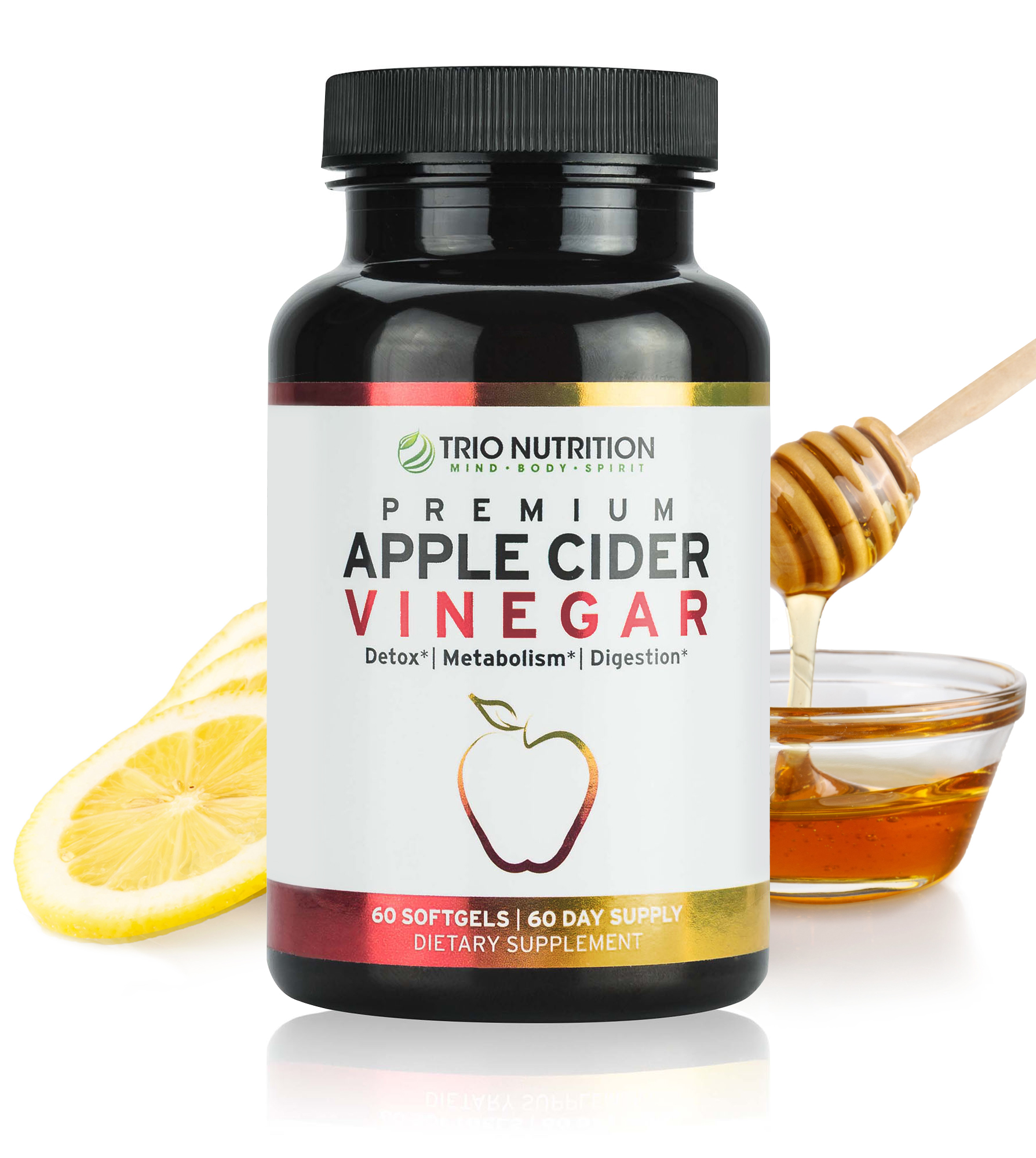 Trio Nutrition Apple Cider Vinegar Capsules ACV with Mother