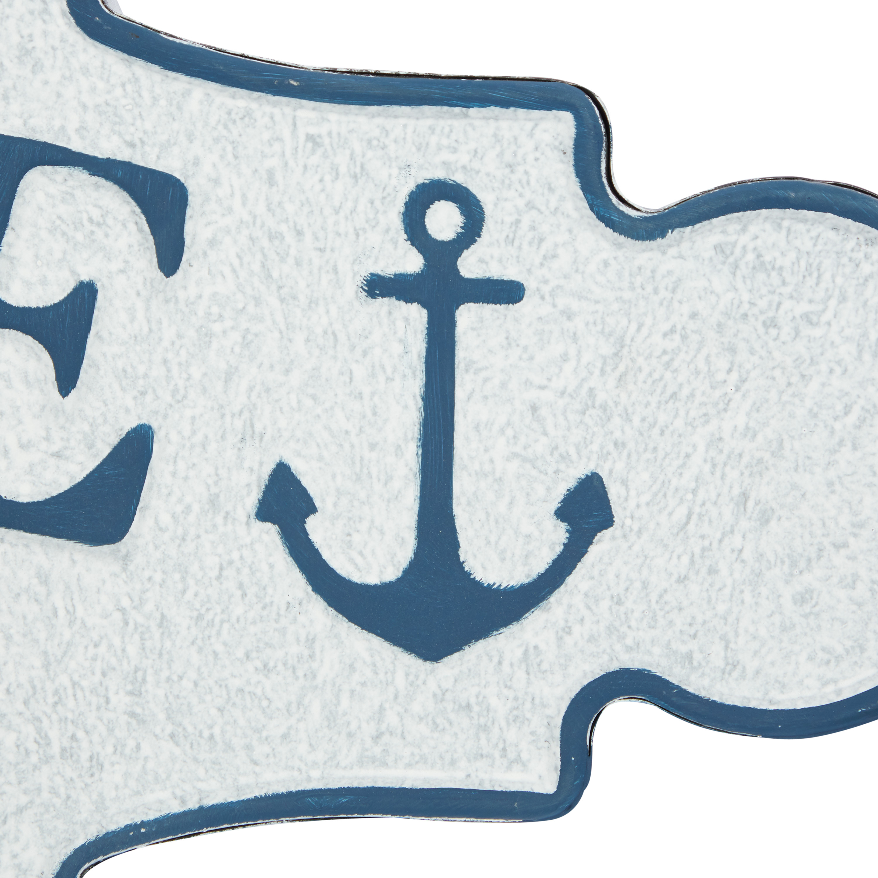 DecMode Blue Metal Welcome to the Beach Sign Wall Decor