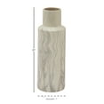 thumbnail image 3 of DecMode 21" Faux Marble White Ceramic Vase, 3 of 8