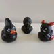 thumbnail image 2 of 5 pack Goth Satanic Duck, VINYL Punk Ducks, Novelty Rock Ducky Ornaments Halloween Decoration Dark Satanic Duck Gothic Gifts Home Décor, 2 of 5