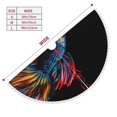 thumbnail image 3 of Rocae Colorful Betta Fish for Christmas Tree Skirt with Pom Pom Trim for Holiday Party for Holiday Home Decor Indoor Outdoor-36", 3 of 7