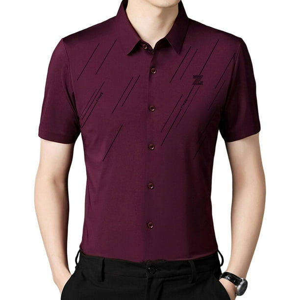 Camisa de manga corta para hombre, camisa de vestir de manga corta para hombre, suéter casual holgado, XXXXL