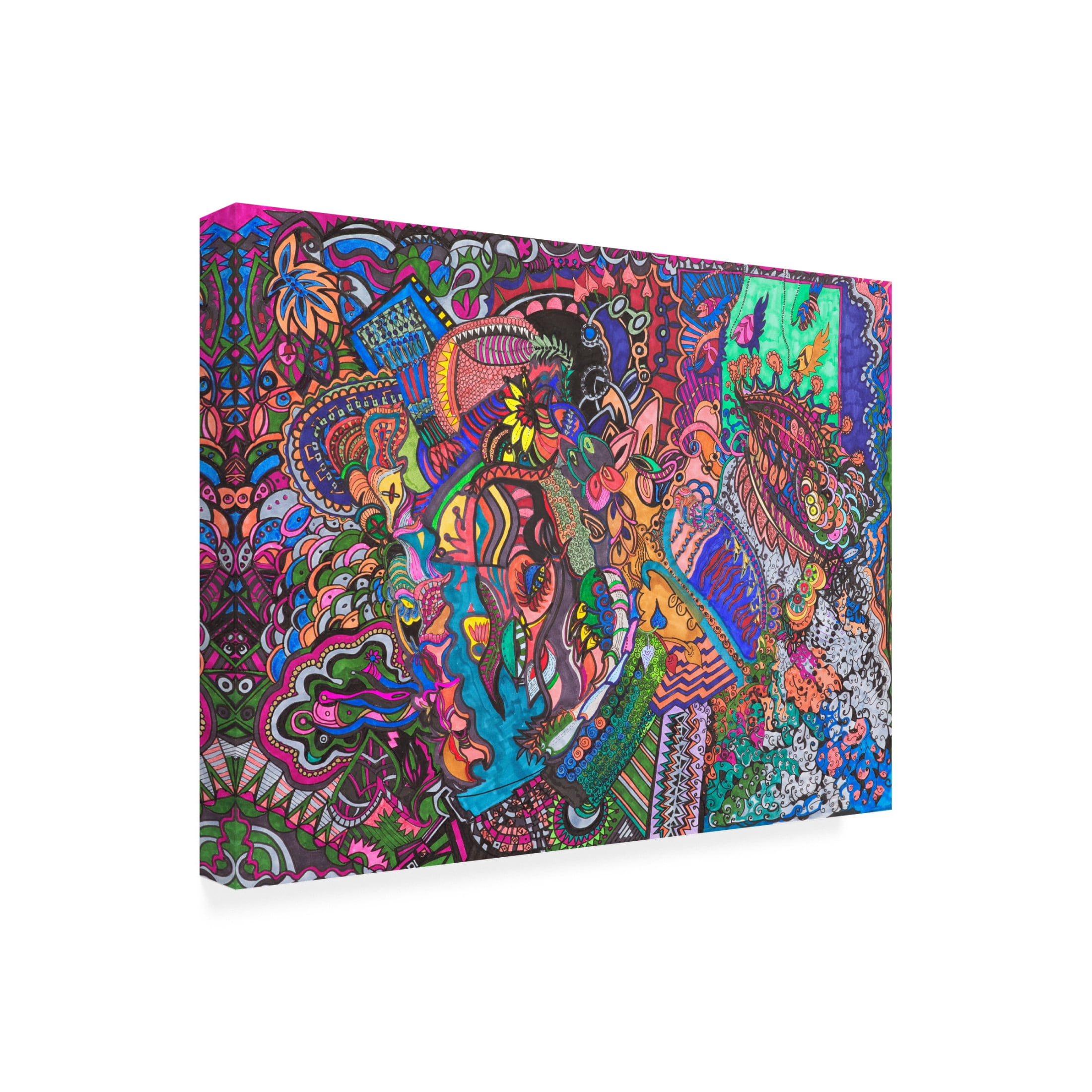 Canvas Wall Art - Ellen Kossoff 'Garden Under The Sea' Wall Art for Living Room, Bedroom, or Office Décor by Trademark Fine Art - 19 x 14 Inches