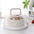 thumbnail image 2 of 26cm x 26cm x 13.5cm Transparent Cake Carrier, Handles, 2 of 6