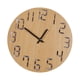 thumbnail image 1 of Reloj de pared de estilo retro, 12 pulgadas, barrido, movimiento, decoración del hogar, madera, MDF grande color madera oscura Zulema reloj de pared colgante, 1 of 7