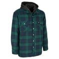 thumbnail image 1 of Forcefield Black Watch Plaid Hooded Quilted Flannel Shirt Jacket, 1 of 1