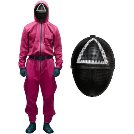 Squid Game Costume One Piece Jumpsuit Red Squid Game Costume Worker Squid Game Mask Cosplay Costume Long Sleeves Tracksuit Walmart Canada