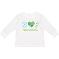 thumbnail image 3 of Inktastic Peace Love Earth Girls Long Sleeve Toddler T-Shirt, 3 of 5