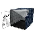 thumbnail image 3 of Folk Art Dog Crate Cover, Abstract Traditional Shapes in Ethnic Style Boho Pattern Art Print, Easy to Use Pet Kennel Cover for Dogs, 35" x 23" x 27", Navy Blue and Multicolor, by Ambesonne, 3 of 6