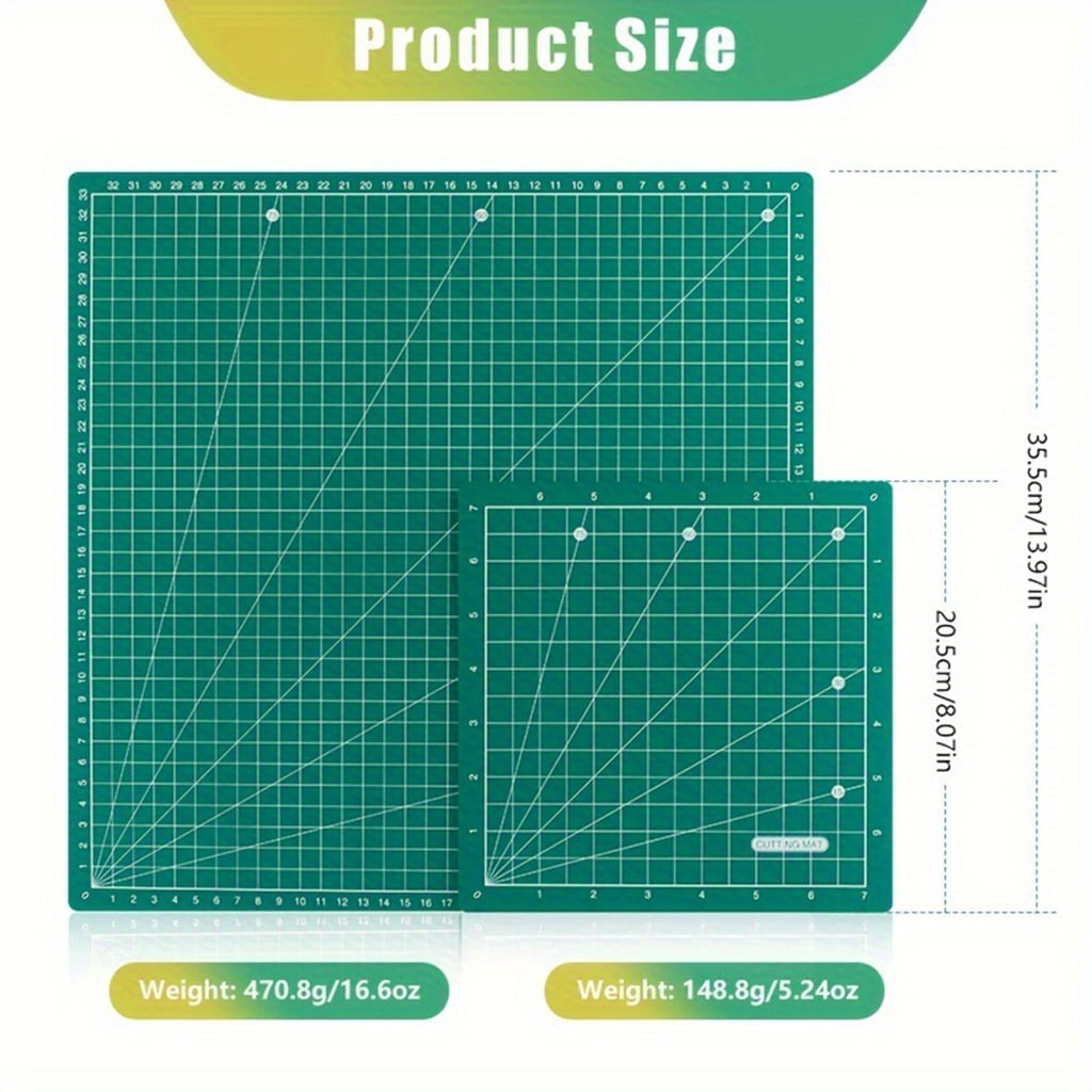 CIYISON Multipurpose Cutting Mat Double Sided Craft Cutting Mat Gridded Rotating Cutting Board Mat for Sewing, Quilting Project