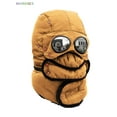 thumbnail image 2 of BadPiggies Winter Thermal Trapper Hat with Glasses Unisex Pilot Hats Full Face Neck Ski Hunting Outdoor Cap (Yellow), 2 of 6