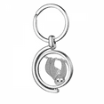 thumbnail image 1 of Animal Fat Slow Picture Art Deco Fashion Rotating Keychain Metal Keyring Holder, 1 of 2
