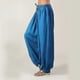thumbnail image 1 of Pantalones de yoga holgados con cordón para mujer, para danza del vientre, zumba, yoga, pantalones bombachos, verde, blanco y negro, ropa deportiva de invierno, ajuste holgado/casual, negro, M, 1 of 5