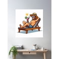 thumbnail image 2 of Happy Man Alone On Vacation Illustration For Vacation Poster Wall Art, Modern Wall Decor, 24x24 UNFRAMED, 2 of 3