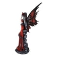 thumbnail image 5 of Butterfly Winged Elf Fairy In Red Evening Gown With Midnight Dragon Figurine, 5 of 9
