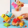 thumbnail image 3 of kusrkot Multicolor Train Camion Forme Jouet Éducatif Blocs de Construction DIY pour Tout-Petit, 3 of 8