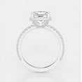 thumbnail image 2 of Circle Jewel 1.5 Ct Cushion Cut Lab Created Diamond Halo Engagement Ring for Women - 14K White Gold Plated - Elegant Bridal Jewelry - Ideal for Proposals and Special Occasions - Perfect Bridal Ring, 2 of 5