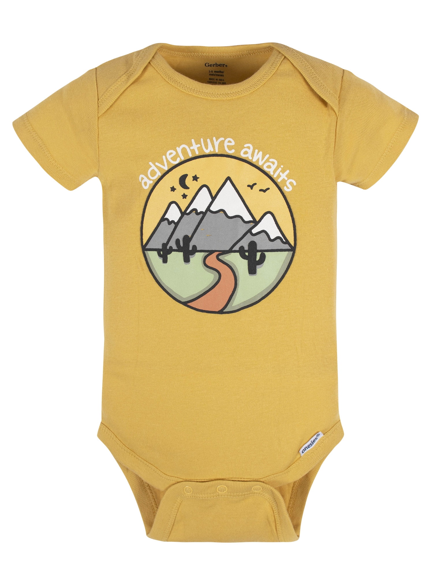 Gerber Baby Boy or Girl Gender Neutral Short Sleeves Onesies Bodysuits, 8-Pack (Newborn - 12 Months)