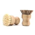thumbnail image 5 of Cheers US 2Packs Palm Pot Brush Bamboo Round Mini Dish Brush Natural Scrub Brush Durable Scrubber Cleaning Kit with Fiber and Tampico Fiber, 5 of 7