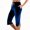 Capri Pants-Blue, variant on Gamivast Capri Pants for Women Velvet Drawstring Elastic Waist Soft Pant with Pockets Comfy Side Slit Relaxed Fitted Trousers Casual Party Outfits