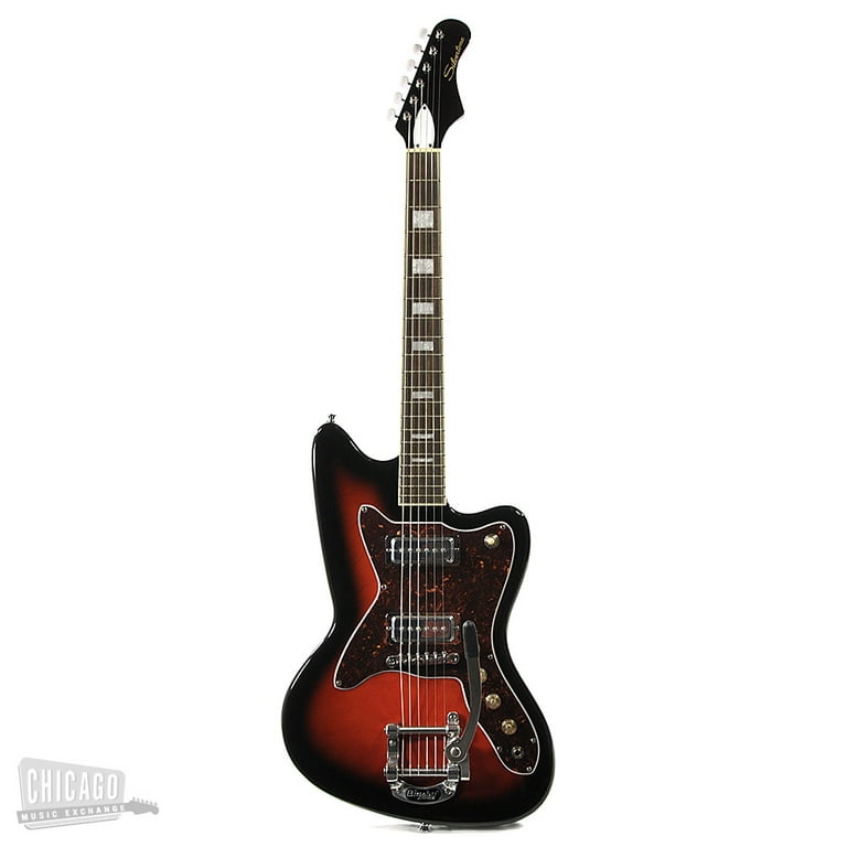 Silvertone 1478 Solidbody Electric Guitar Red Sunburst