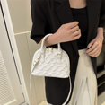 thumbnail image 3 of Bolso de mano para mujer, Bolso de mano de cuero PU, Bolso de mano elegante Simple, bandolera (blanco), 3 of 6