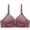 Purple, variant on Backless Strapless Bra Women Solid Color Fashion Bowknot Comfortable Hollow Out Bra Underwear No Underwire Regular Size Padded Sports Bra for Female, Style 7712, Wine 38B