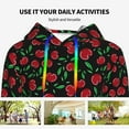 thumbnail image 4 of Salouo Cherry Pattern Hoodie Sweatshirts for Women, Autumn Pullover Hoodie Workout Sweat Women's Long Sleeve Preppy Sweatshirts-X-Large, 4 of 7
