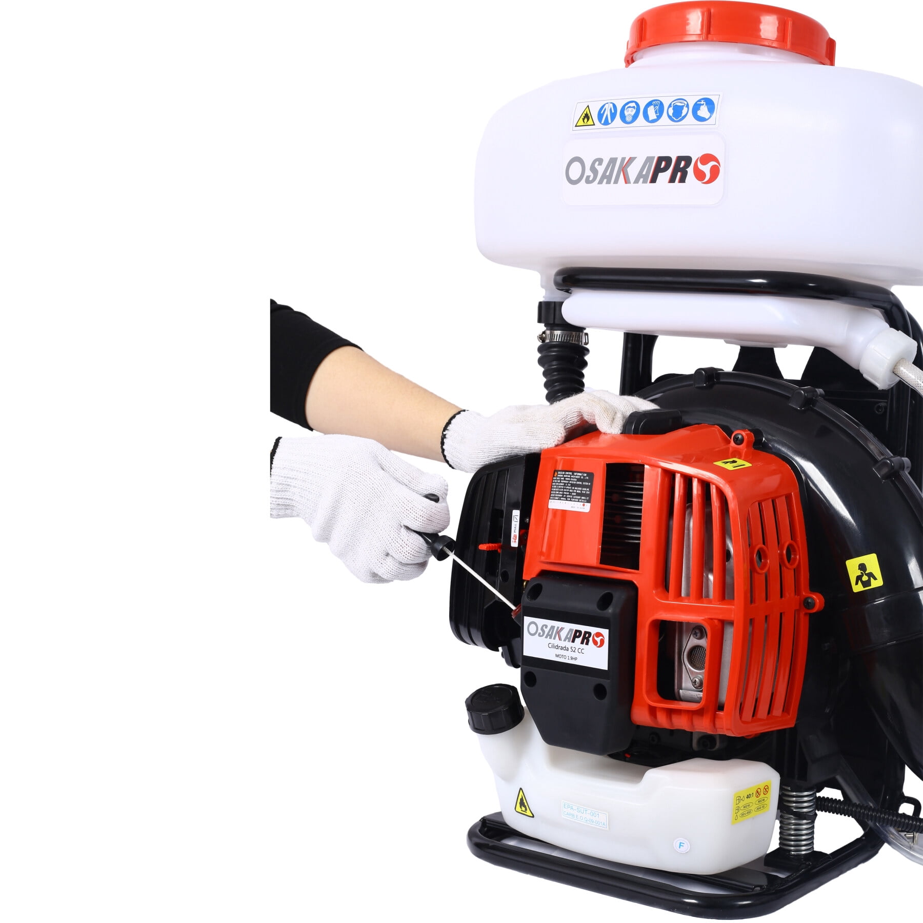 55.7cc Backpack Mosquito Fogger with 20L Tank, Lightweight Mosquito Fogger Machine with , Outdoor Mosquito Spray for Garden and Farm Spraying, Orange