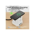 thumbnail image 2 of Wireless Charger Cube Power Strip with USB Ports – 10ft Extension Cord, 4 AC Outlets + 3 USB + 1 Fast-Charging USB-C, 15W Wireless Charging, Surge Protection & Mountable On/Off Switch, 2 of 4