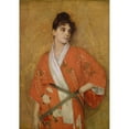 thumbnail image 2 of Gustave-Claude-Etienne Courtois 14x18 Gold Ornate Wood Frame and Double Matted Museum Art Print Titled - Study (1890), 2 of 4