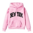 thumbnail image 4 of Byoo Toddler Girl's New York Print Hoodie Activewear Casual Pullover Hooded Sweatshirt, 4 of 4