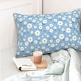 thumbnail image 4 of Fotbe Daisies Flowers Funda de Almohada Decorativa Estilo Occidental, Lujo en Algodón, Fundas para Almohadas King, Cojín Estampado para Decoración del Hogar-16"x24", 4 of 6