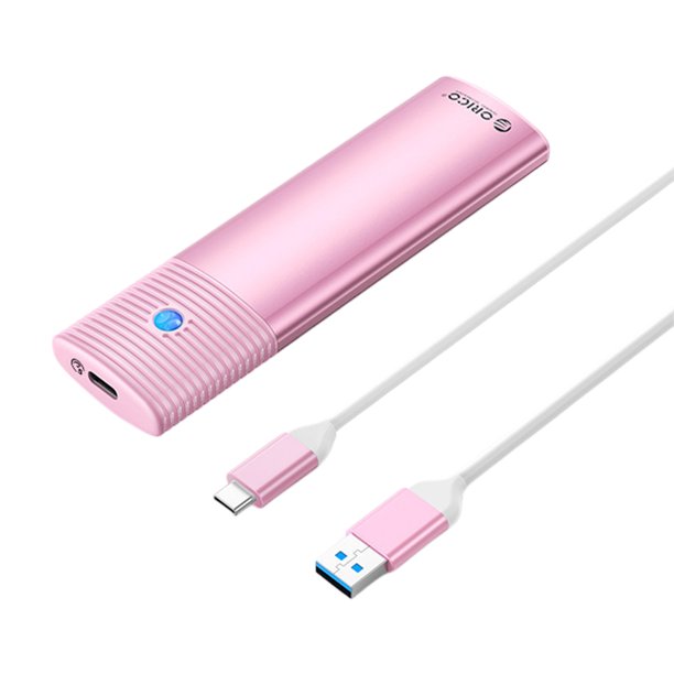 Ssd Caso Dual Protocols M.2 NVMe SATA SSD Estuche para 2280/2260/2242 SSD (SATA rosa)