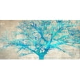 thumbnail image 2 of Aprile, Alessio 24x14 Black Ornate Wood Framed with Double Matting Museum Art Print Titled - Turquoise Tree, 2 of 4