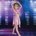 thumbnail image 2 of Staki Girl Metallic Outfit Sequin Top for Girls with Shiny Skirt Disco Outfit Metallic Dress Performance Kids 3T,4T,5T,6Y,7Y,8Y,9Y,10Y(Hot Pink,9-10 Years), 2 of 4
