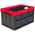 thumbnail image 1 of Caja Organizadora de Almacenamiento InstaRed 1 Pza 10kg 53x36x29cm Apilable y Colapsable Polietileno Color Negro/Rojo, 1 of 1