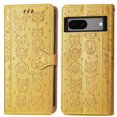 thumbnail image 1 of Funda Cartera FOXDOCK para Google Pixel 7 , Flip PU con Relieve de Gatos y Perros, Tarjetero y Soporte, 1 of 6